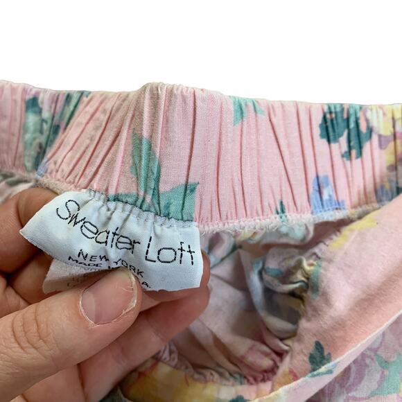 Vintage Sweater Loft Floral Garden Flowers Cottage Core Retro Midi Skirt Large - Picture 5 of 6